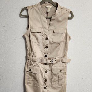 Banana Republic Women's Belted Khaki Trench Dress 10